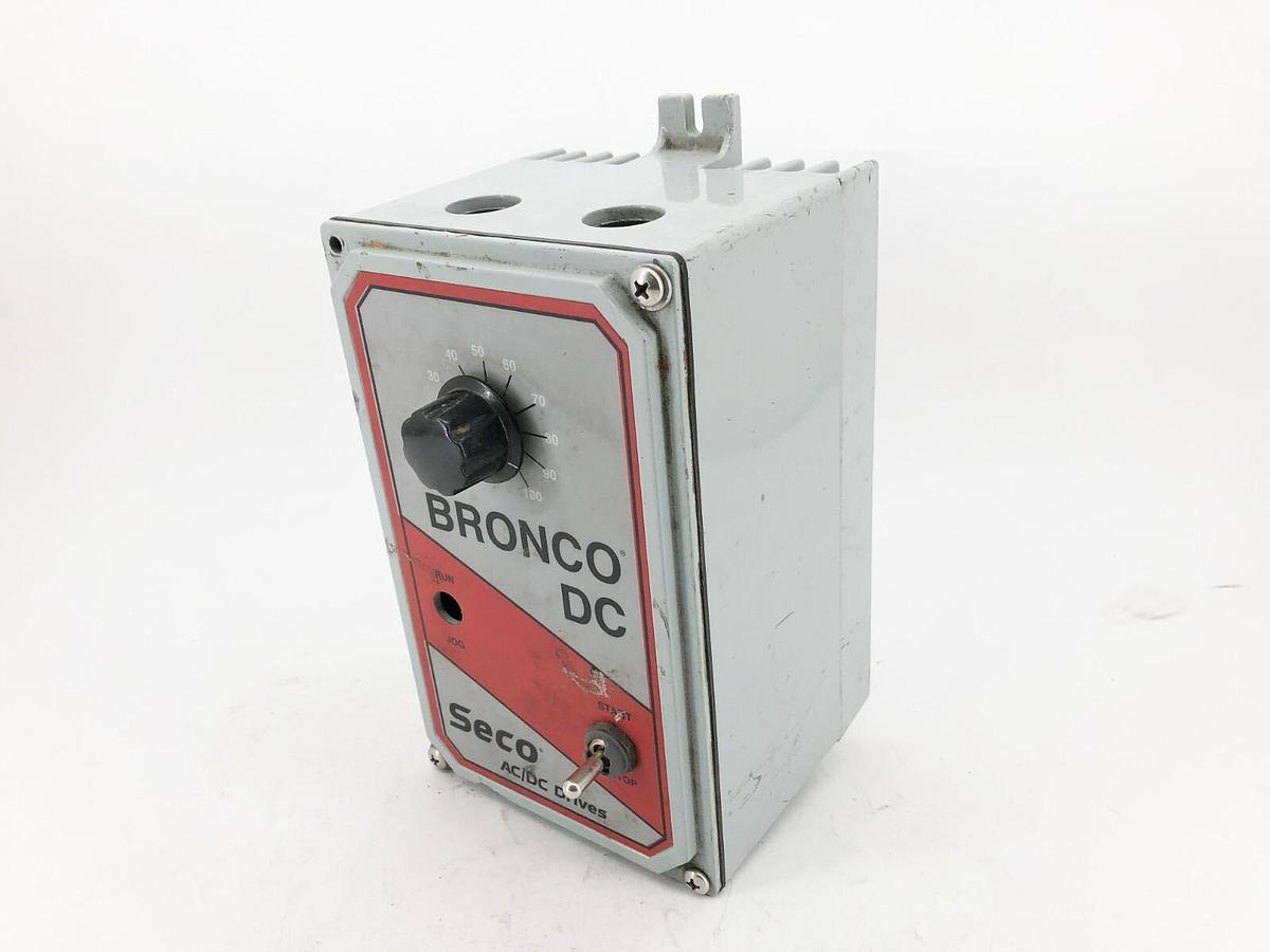 Used Seco Bronco B160 Adjustable Speed AC/DC Drive AC In: 115V 15A (For Parts Only)