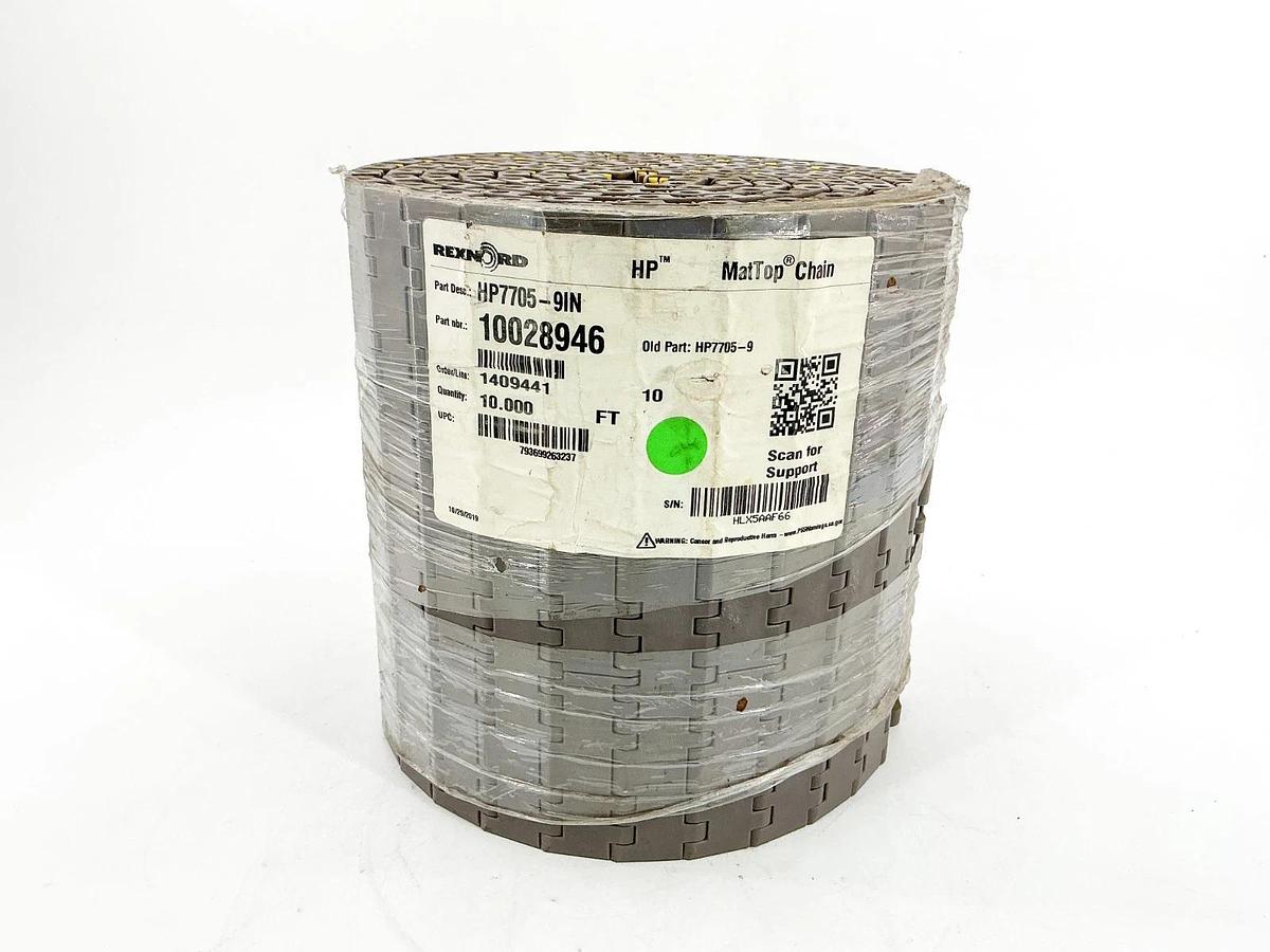 New Rexnord HP7705-9IN MatTop Chain 10FT 10028946 HP7705-9 - No Box