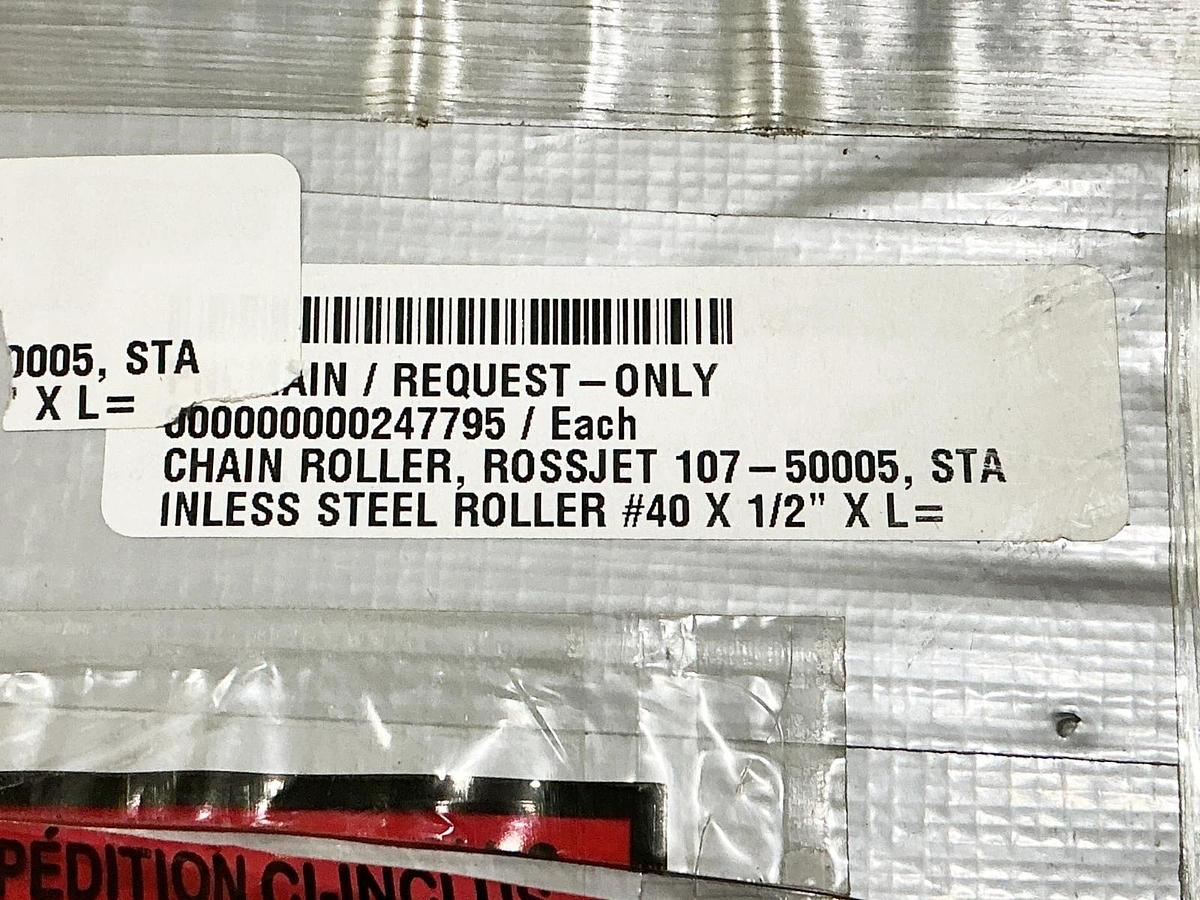 New Tsubaki 107-50005 Stainless Roller Chain 40SS 90ft 40X1/2” 247795