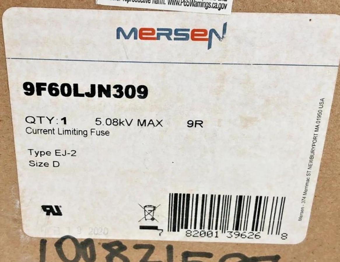 New Mersen 9F60LJN309 Fuse 5.08KV 9R Type EJ-2 Size D