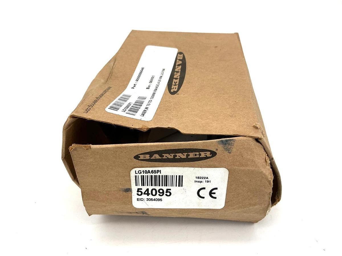 New Banner Engineering LG10A65PI Laser Gauging Sensor S: 75-125mm 8-Wire 54095