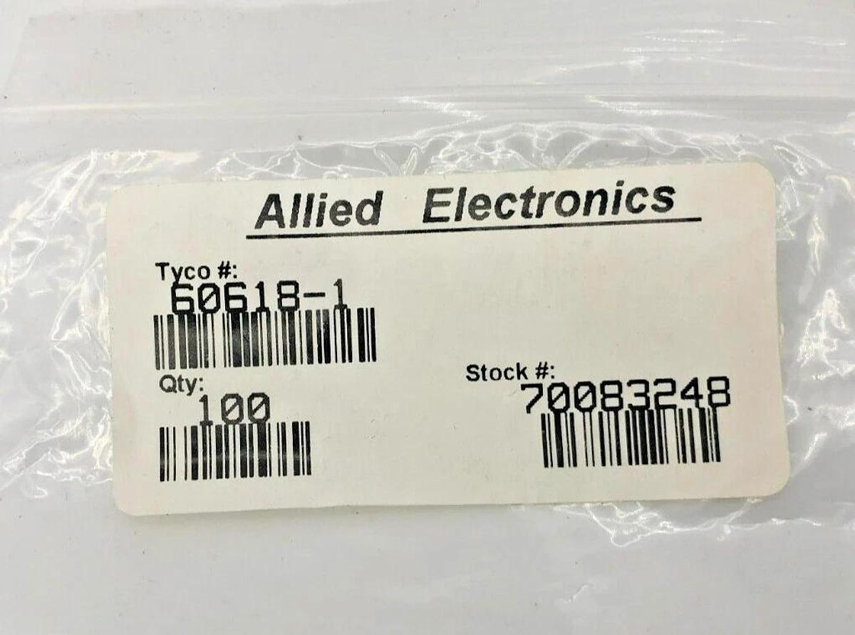 Lot of 100 New TE Connectivity 60618-1 Pin & Socket Connectors PIN 24-18 AWG