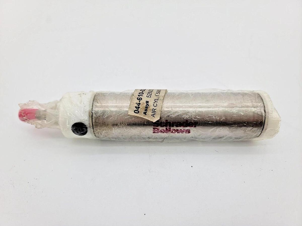 New Schrader Bellows 044-610-02725 Air Cylinder 1.5" Bore 4" Stroke Delrin Caps