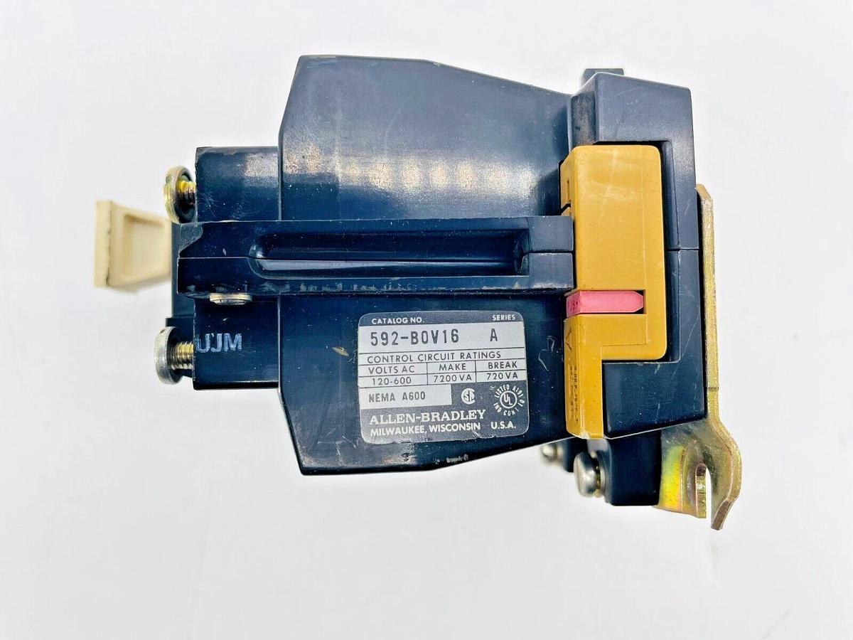 Used Allen Bradley 592-B0V16 Overload Relay 3P 120/600V NEMA A600 Open Type