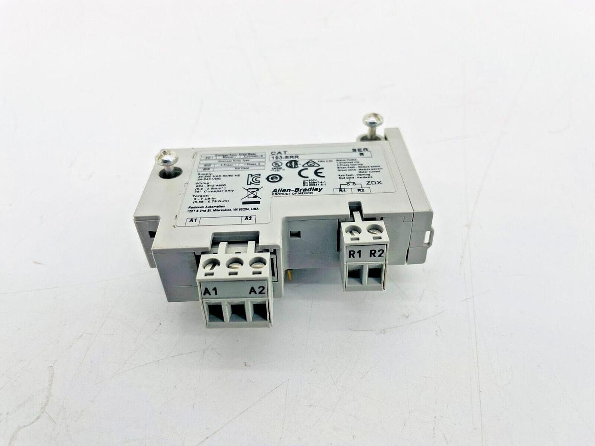 Used Allen Bradley 193-ERR Overload Relay Reset Module E1 Plus