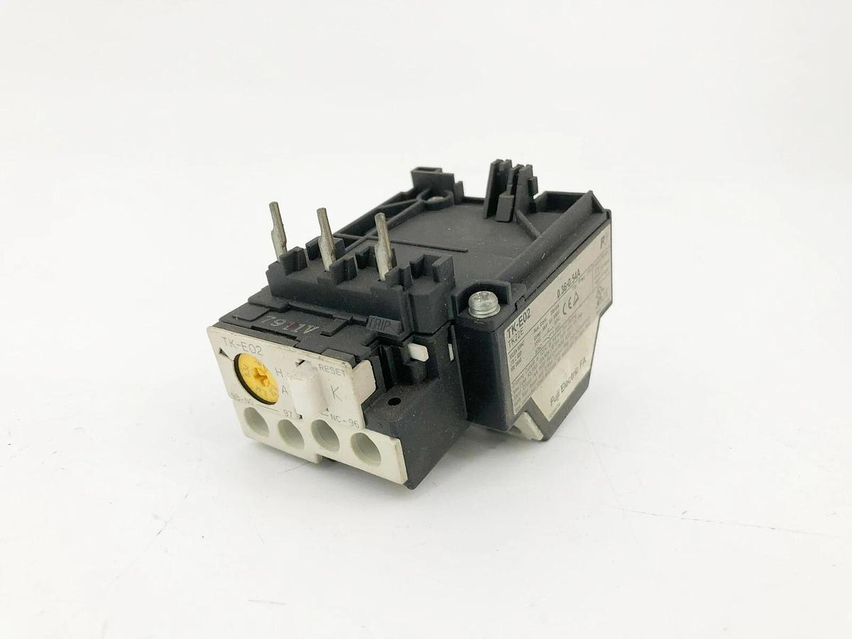 Used Lot of 2 Fuji Electric TK-E02-54 Thermal Overload Relays 0.36-0.54A