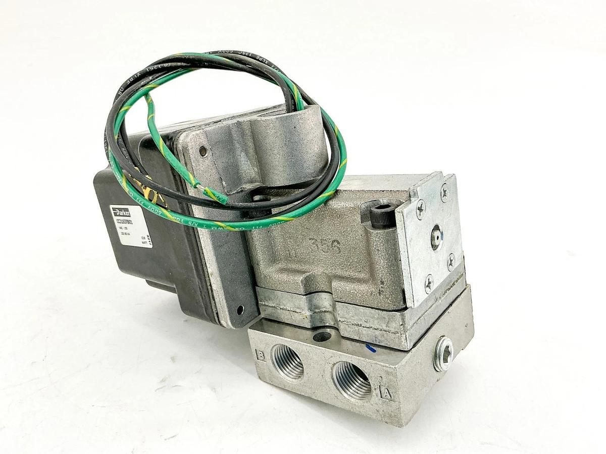 New Parker CCJ1S37B01 3/8" Solenoid Valve 120VAC