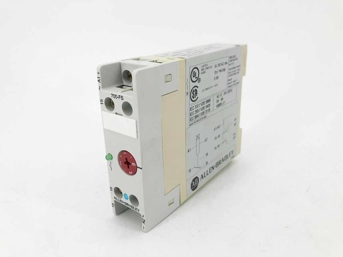 New Allen Bradley 700-FS16BA1 Ser. A Timing Relay 250VAC 3A 0.15-3min On-Delay