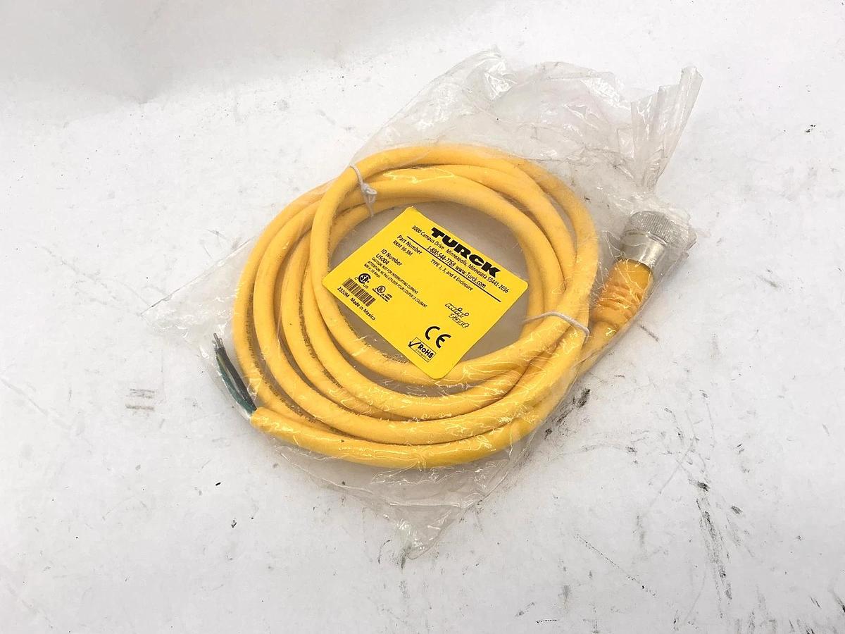 New Turck RKM-36-3M Mini Fast Cordset 3-Pin Female 3-Wire 10A 600V