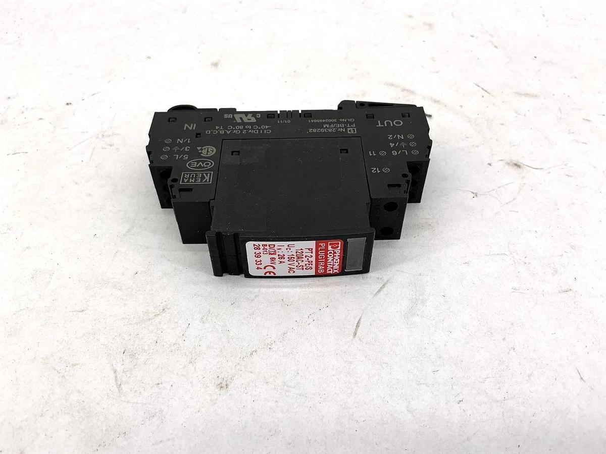 New Phoenix Contact PT-2-PE/S-120AC/FM Plugtrap Uc-150VAC In-26A 2856812