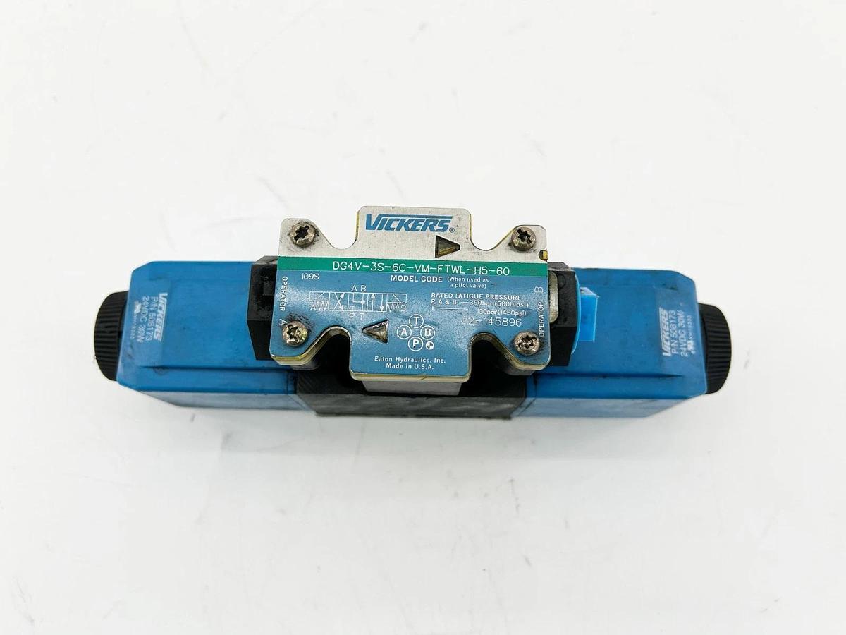 New Vickers DG4V-3S-6C-VM-FTWL-H5-60 Solenoid Valve 5000PSI 02-145896 - No Box