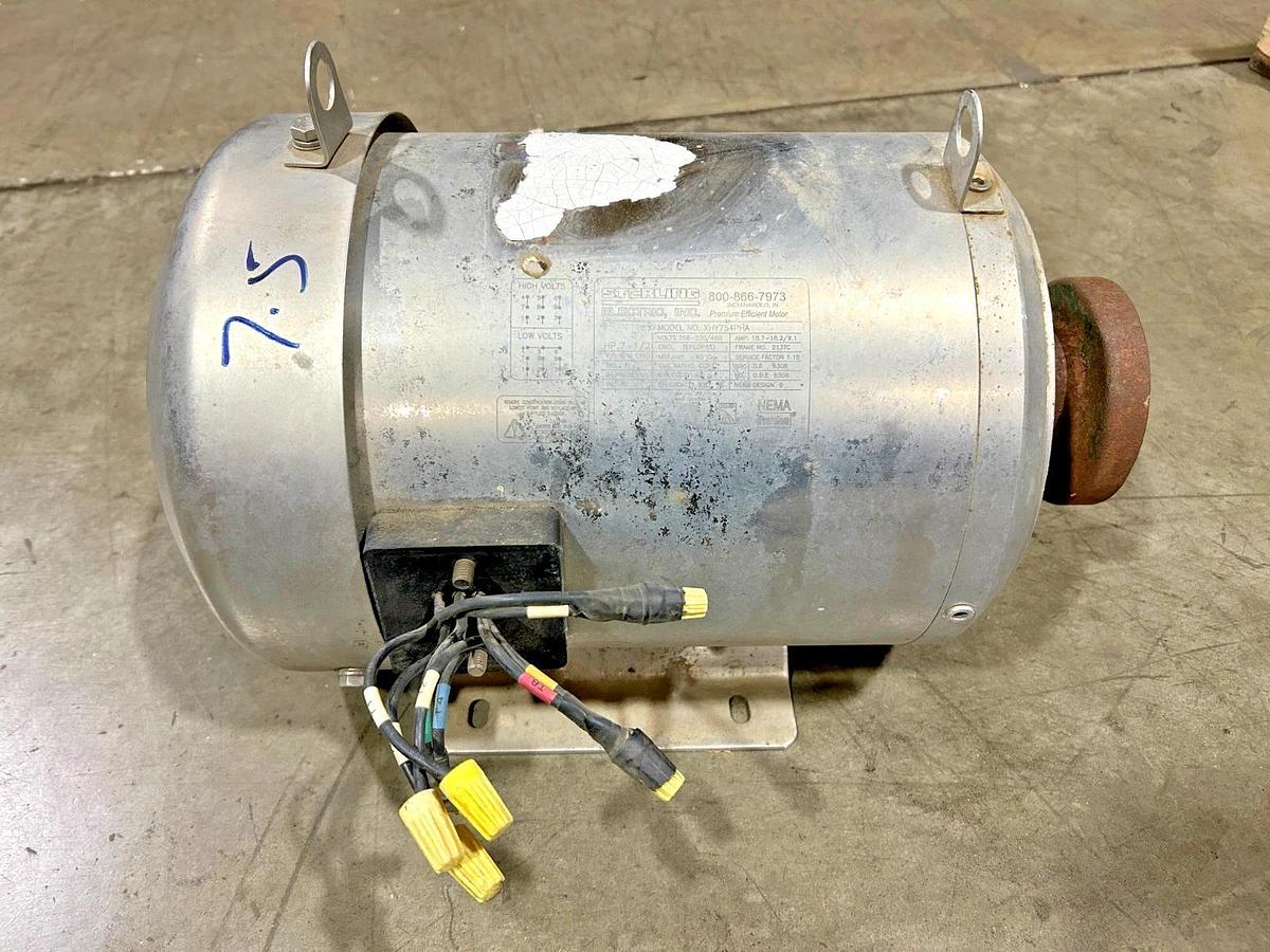 Used Sterling XHY754PHA Motor 7-1/2 HP 3PH 208-230/460V 1760rpm