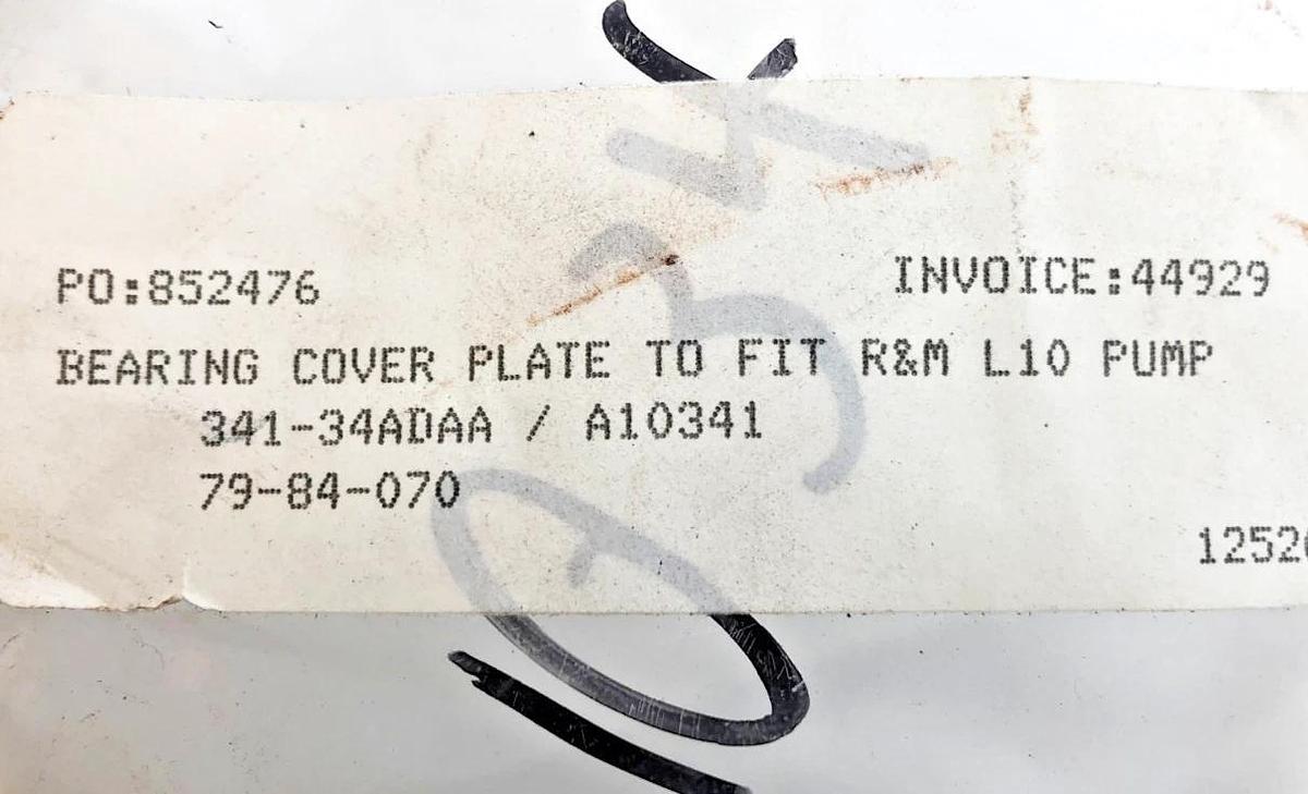 New Tarby 341-34ADAA Bearing Cover Plate for Moyno L10 A10341 - No Box