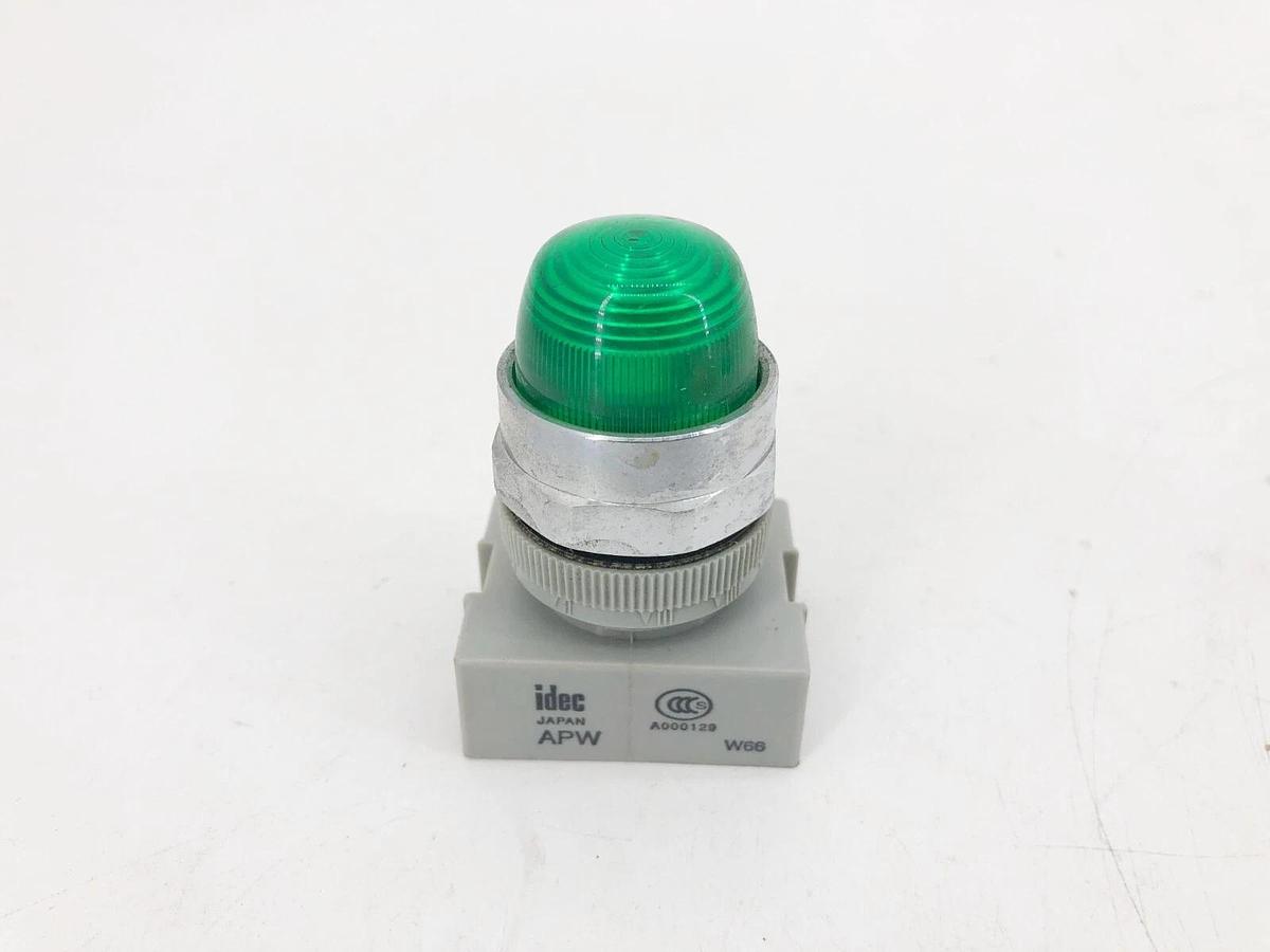 Used Lot of 2 Idec APW299D-G-24V Green Pilot Lights 24V
