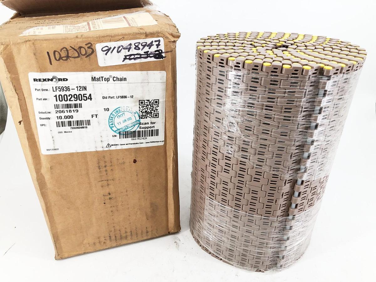 New Rexnord LF5936-12IN MatTop Chain 10 FT. 10029054 LF5936-12