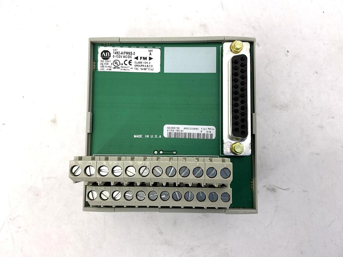 New Allen Bradley 1492-AIFM6S-3 Ser A 6CH Isolated Feed-Through Interface Module