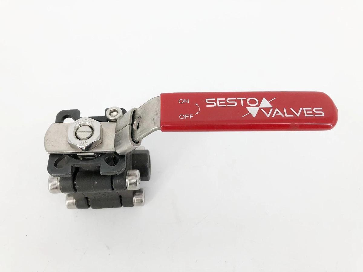 New Sesto Valves M32S-0T-C60F-L Ball Valve 1/4" 2000WOG B16.34 - No Box