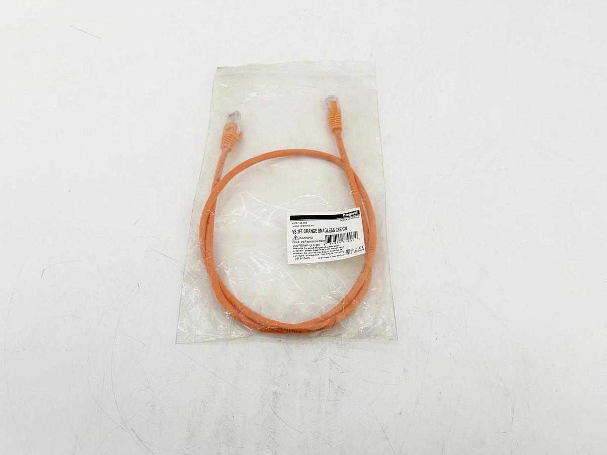 New lot of 6 VS 3FT Orange Snagless C5E CM Cable 24AWG