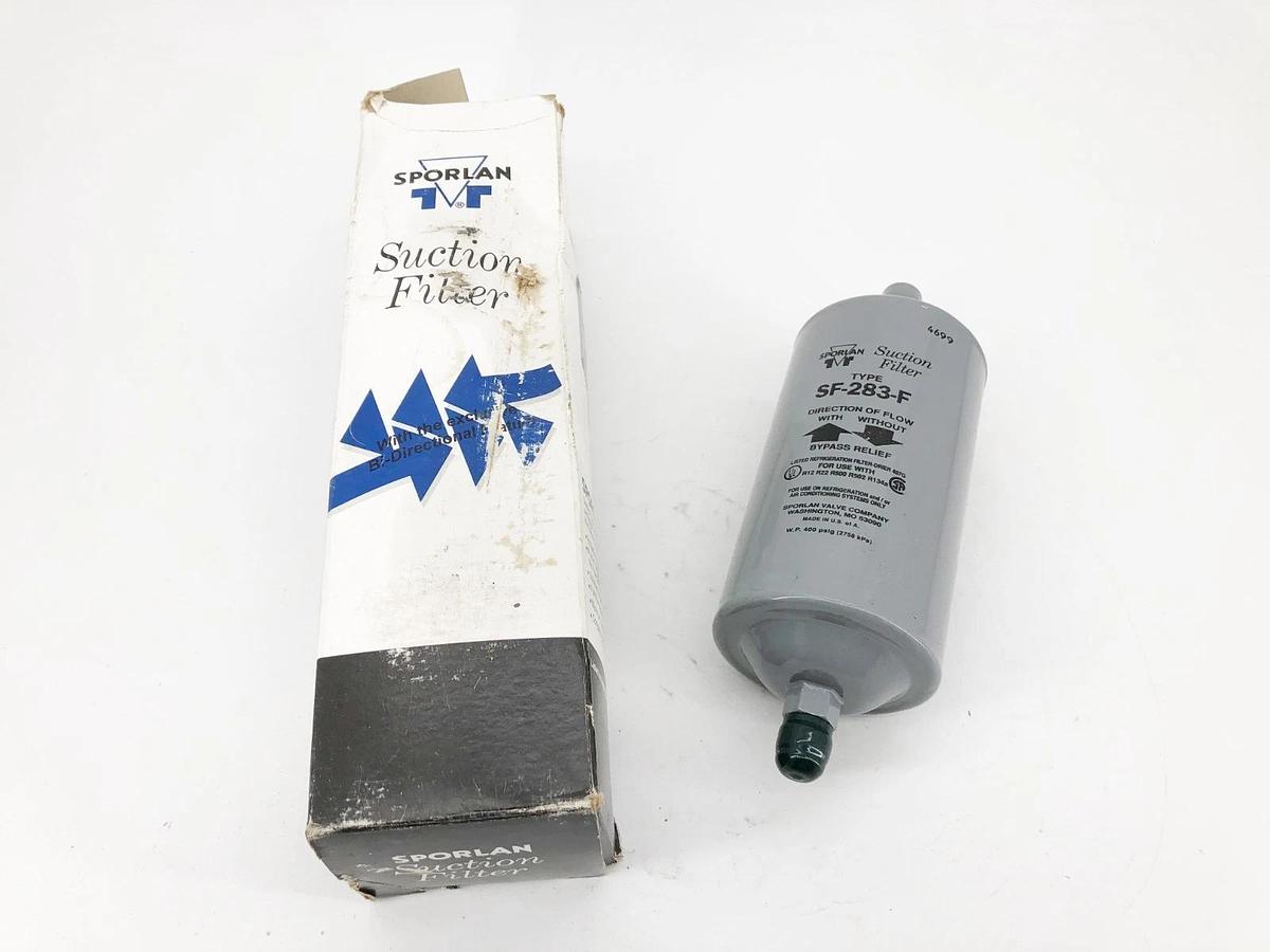 New Sporlan SF-283-F Suction Filter 3/8" SAE Flare 400psig