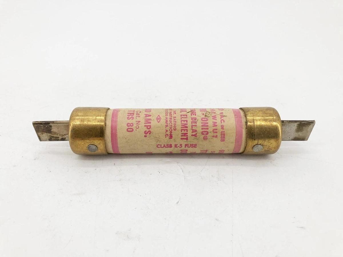 Used Lot of 3 Shawmut TRS80 Time Delay Fuses 80A 600VAC Class K5