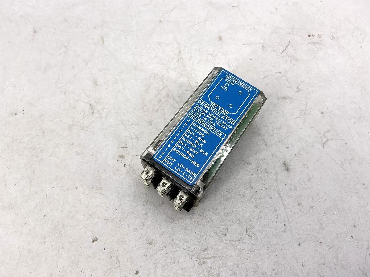 Used Opcon 8761A-6501 Demodulator 12VDC 1A Modular Component 102267