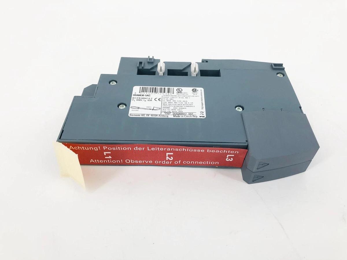 New Siemens 3RA6830-5AC Left/Right Infeed Module Kit 690V 63A