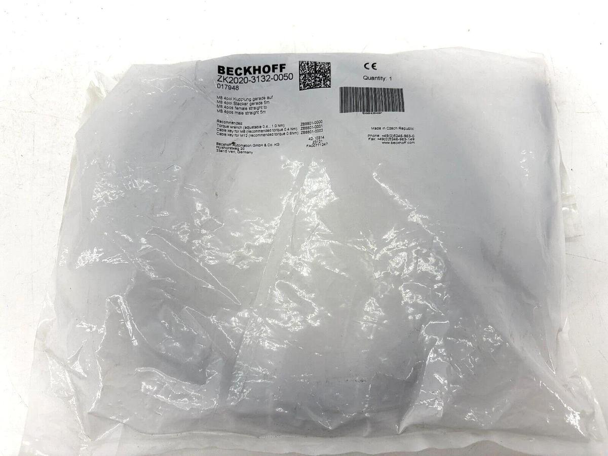 New Beckhoff ZK2020-3132-0050 PUR Power Cable 5m Length 017948