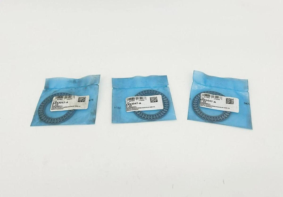 Lot of 3 New AXK3047-A Axial Needle Roller and Cage Assemblies, 30mm Bore