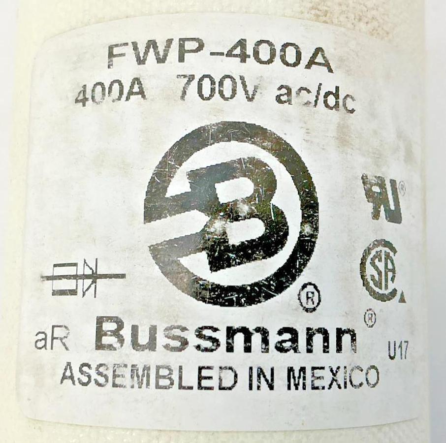 New Bussmann FWP-400A Fuse 400A 700VAC/VDC FWP400A