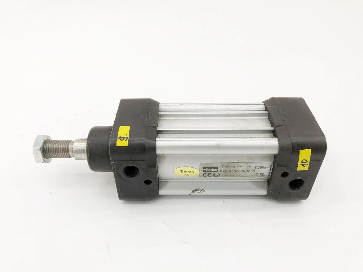 Used Parker P1D-S050MS-0050 Pneumatic Cylinder 50mm Bore 50mm Stroke