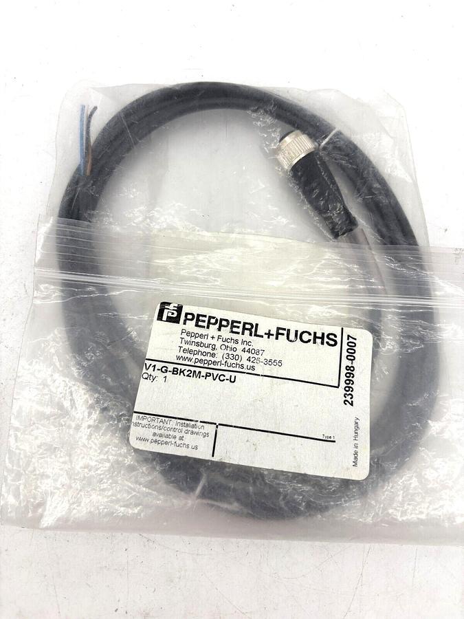 New Pepperl + Fuchs V1-G-BK2M-PVC-U Cordset 239998-0007 Single-Ended