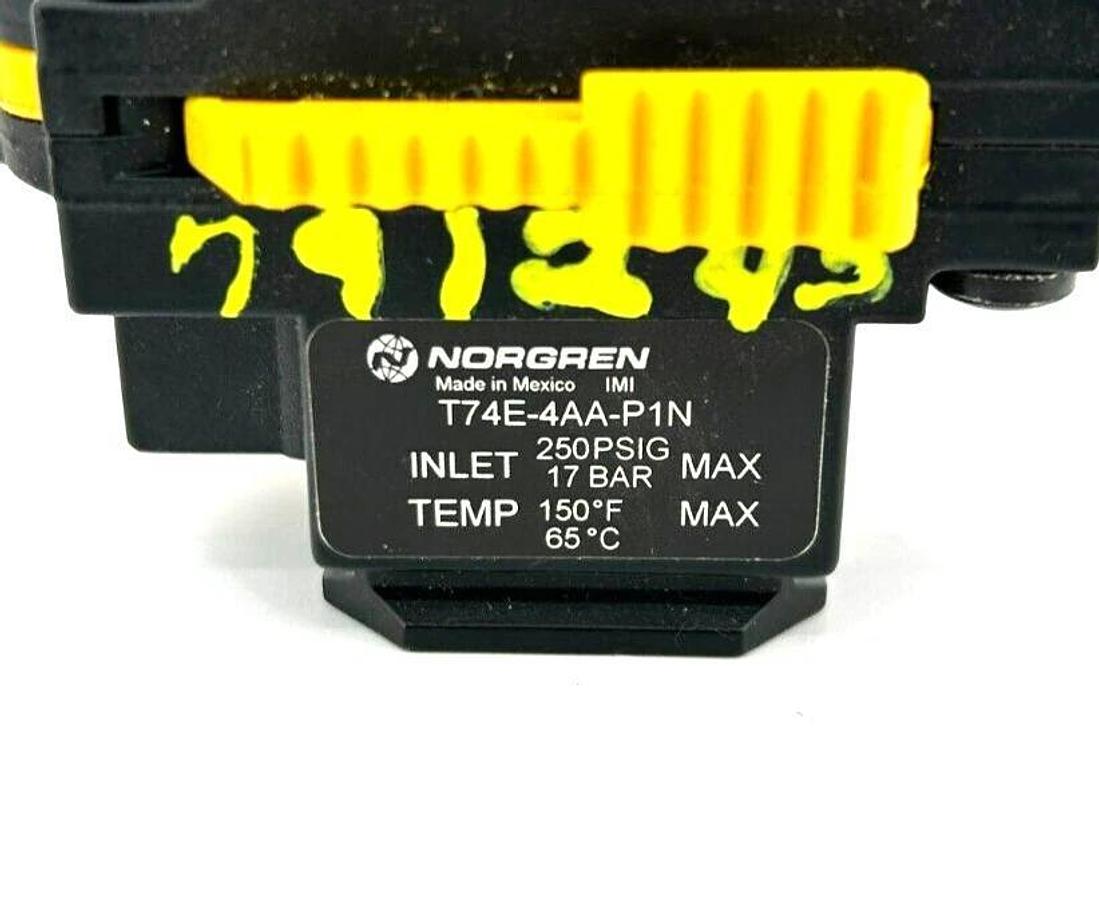 New Norgren T74E-4AA-P1N Pneumatic Lockout Valve, 1/2"