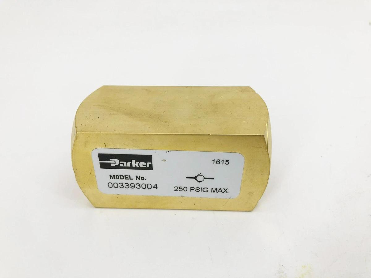 New Parker 003393004 Check Valve 3/4" FNPT 0-250psi