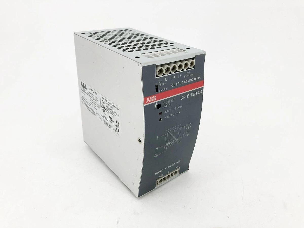 New ABB CP-E 12/10.0 Power Supply In:115/230VAC Out: 12VDC/10A