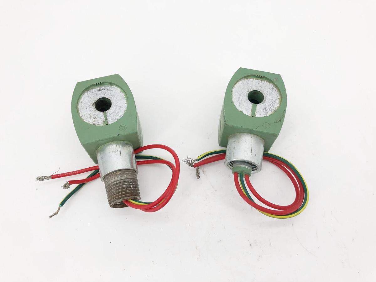 Used Lot of 2 Asco 238210-032-D Solenoid Valve Coils 120/60 110/50 MP-C-080