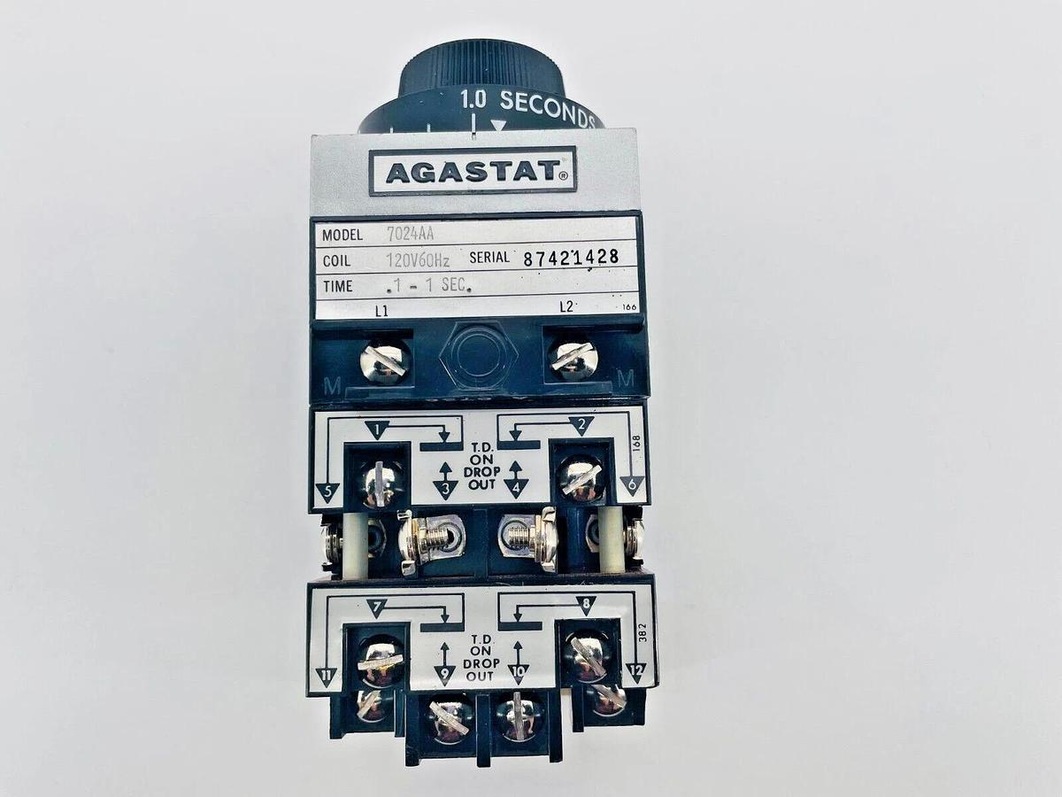 New Agastat 7024AA Time Delay Relay 120V 60Hz