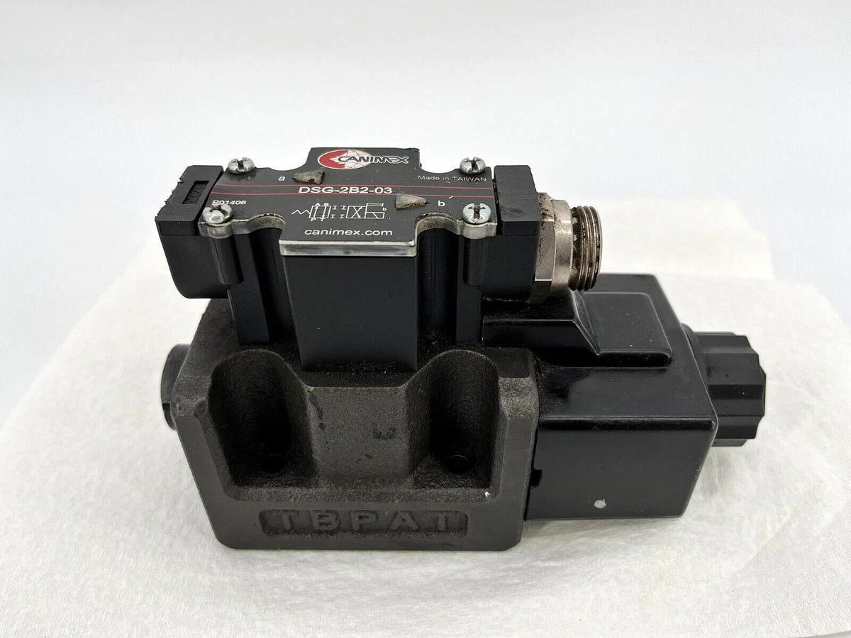Used Canimex DSG-2B2-03-A110 Solenoid Hydraulic Valve 110V Coil