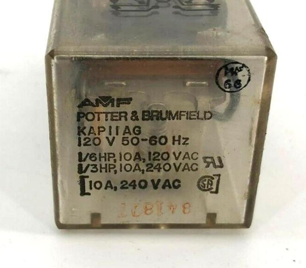 Lot of 7 Potter & Brumfield Relays KUMP-14A18, KAP11AG, KRPA-11DN-24, KRP11AG