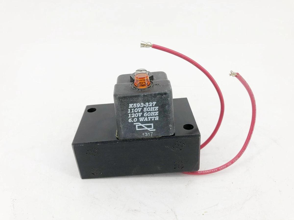 New Parker K593-327 Coil w/ Block 110/120V 50/60Hz 6.0 Watts
