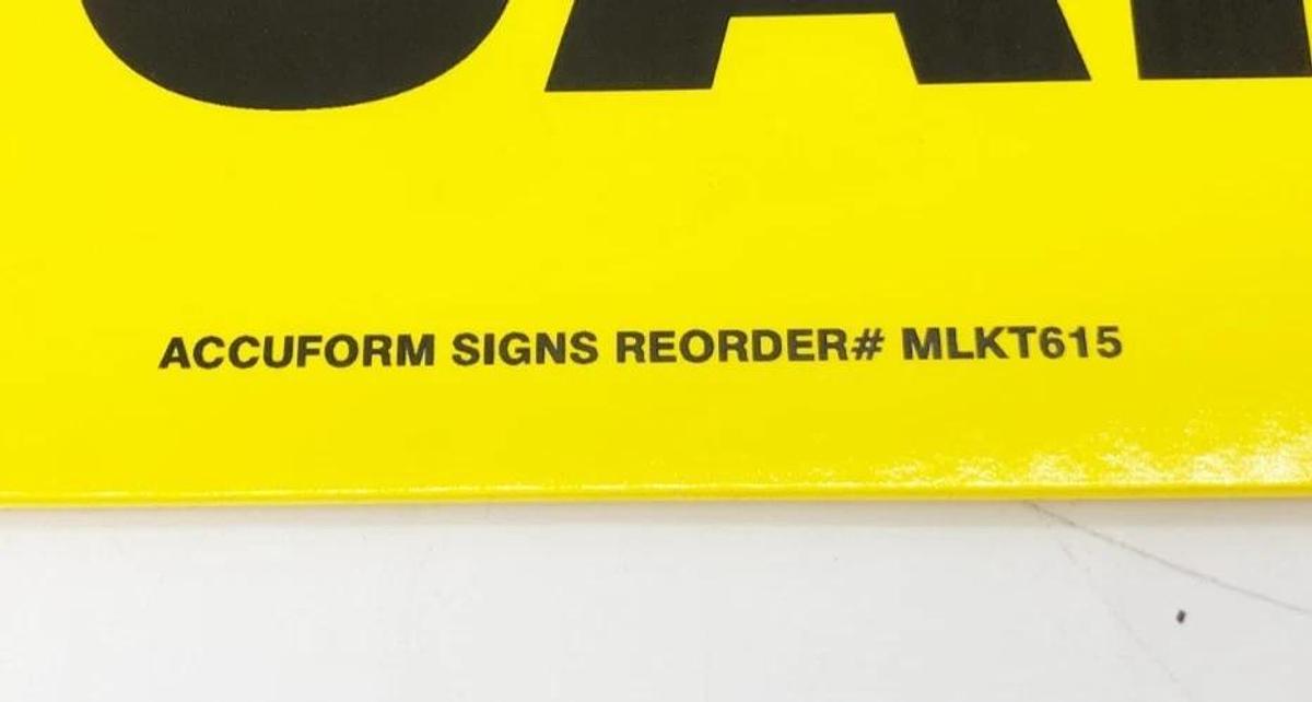 Lot 2 New Accuform MLKT615 Caution Lockout For Safety Signs 10" x 14" - No Box