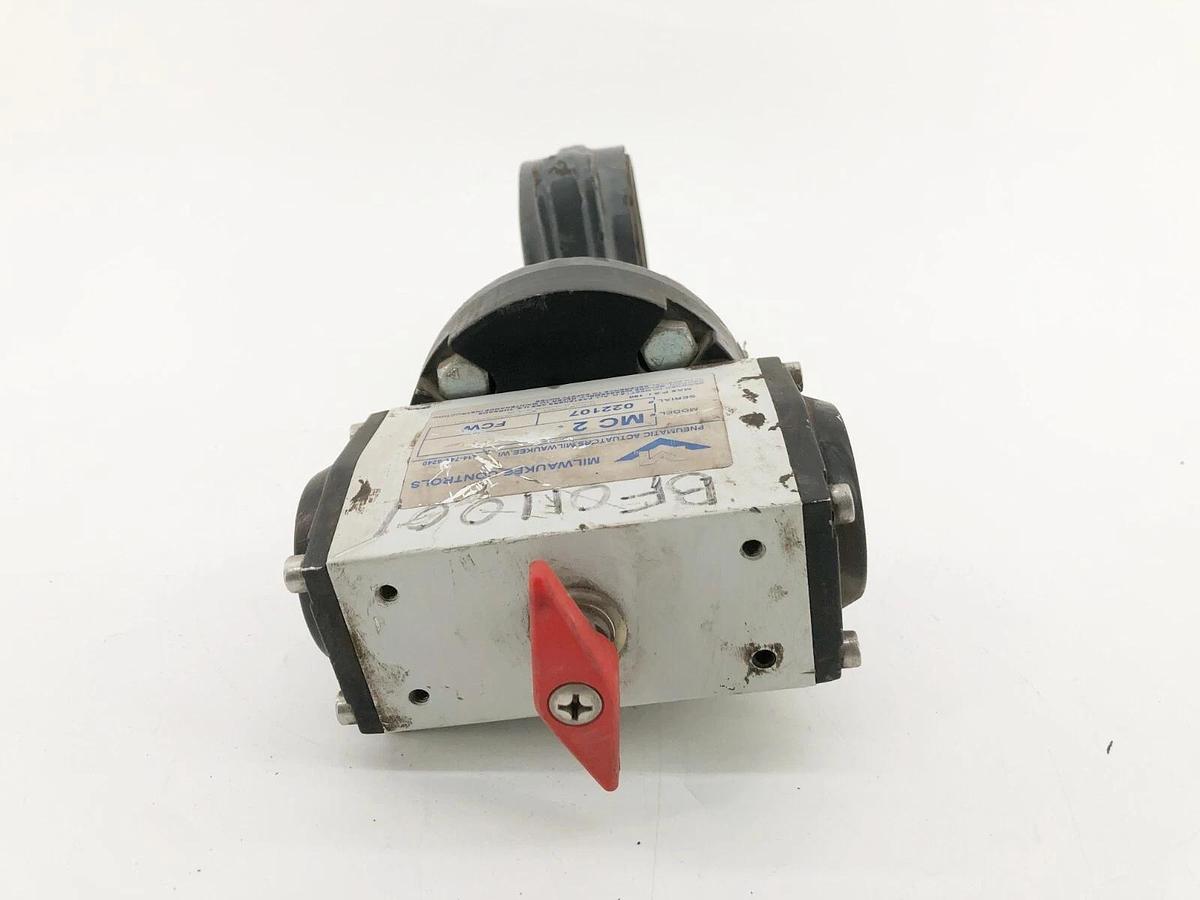 Used Milwaukee Controls MC 2 Pneumatic Actuator w/ CW223 Butterfly Valve