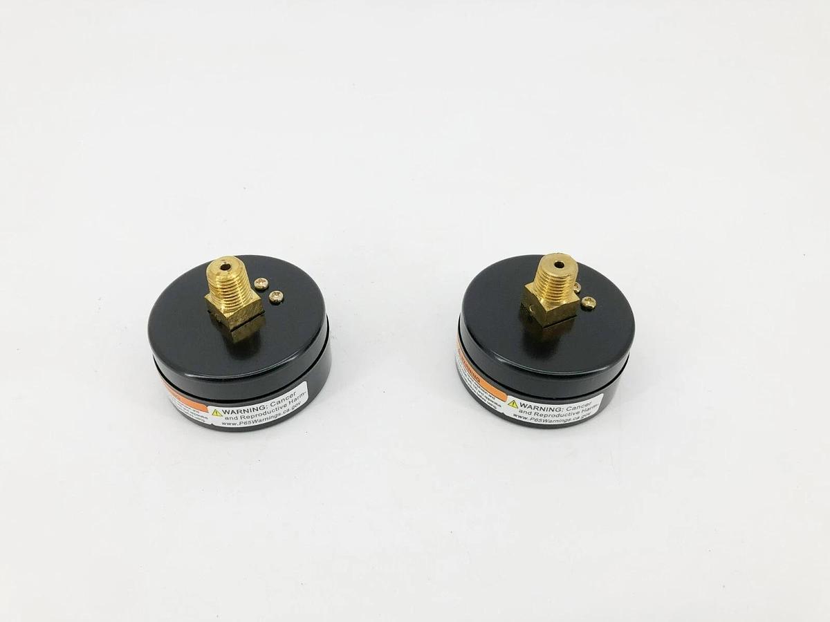 Lot of 2 New Ametek Lawson 29659 Pressure Gauges Center Back Mount 0 to 200PSI