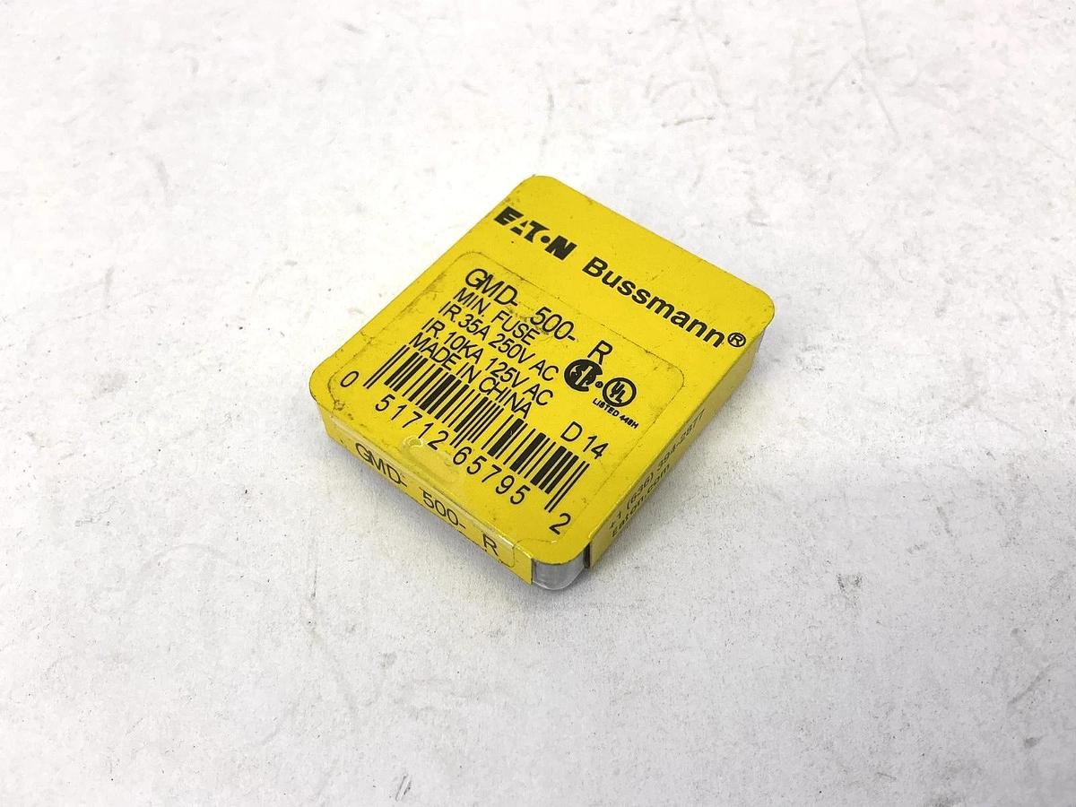 Lot of 15 New Bussmann GMD-500-R Glass Mini Fuses 500mA 250V