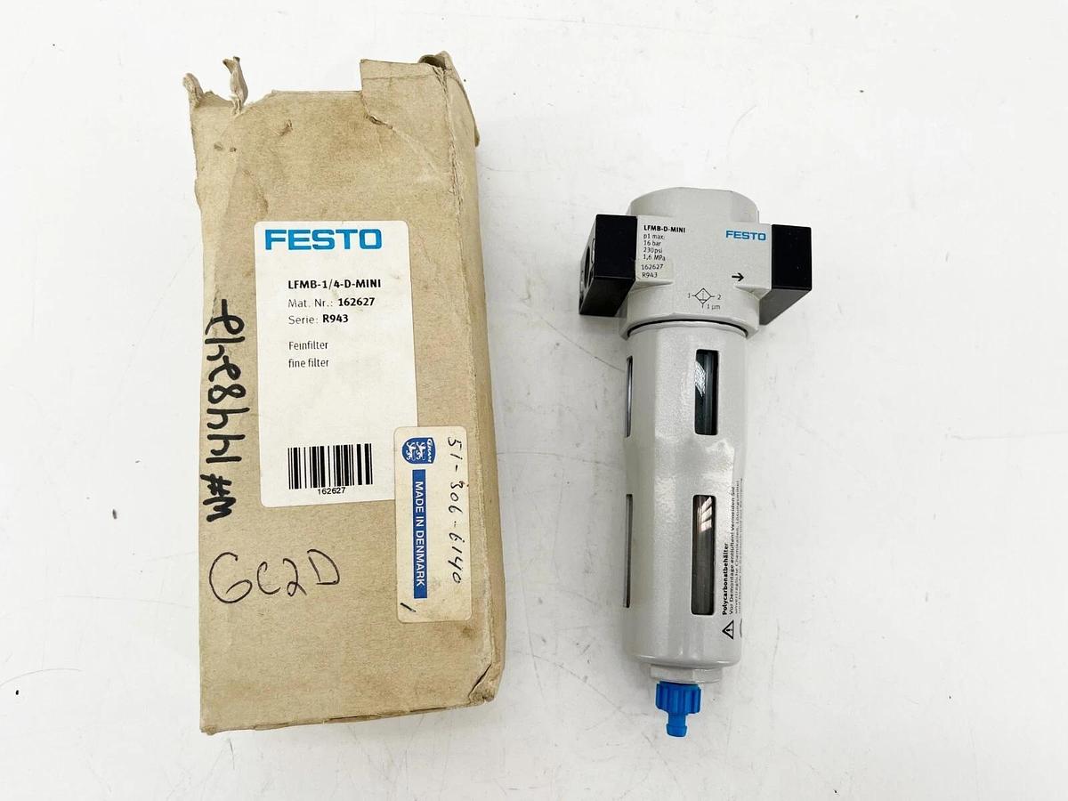 New Festo LFMB-1/4-D-MINI Fine Filter 230PSI 1/4" 162627