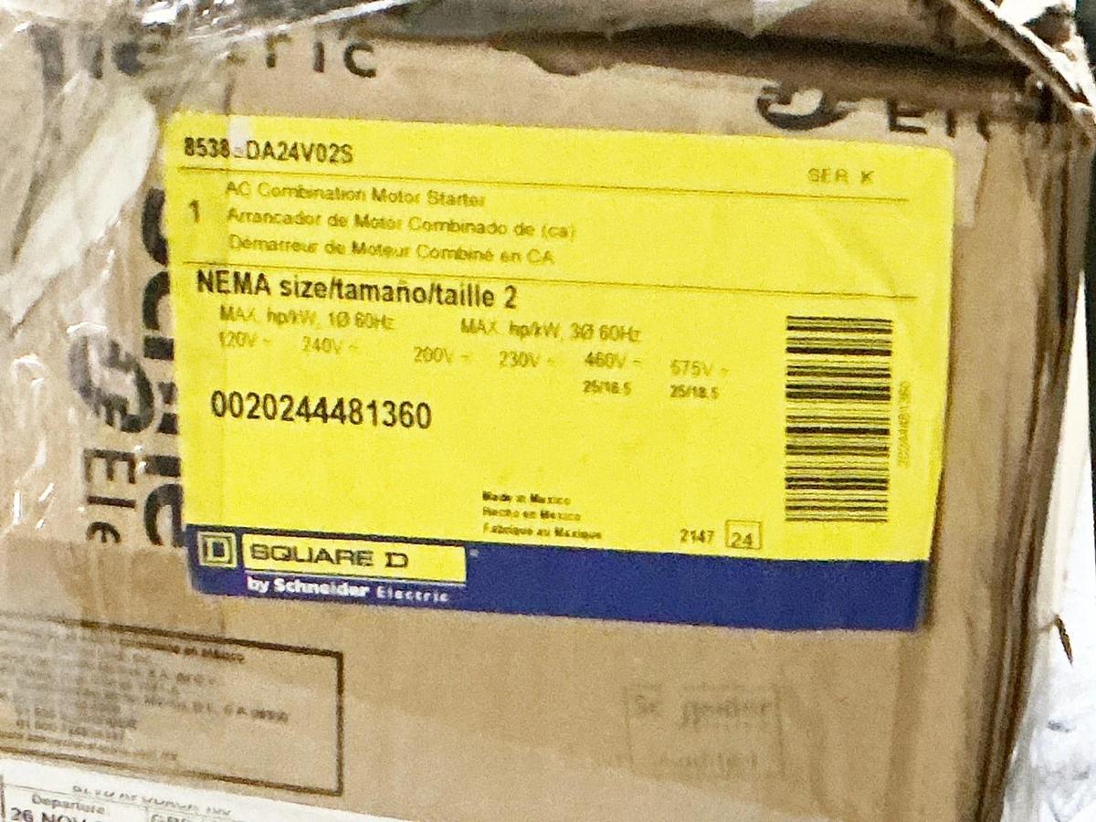 New Square D 8538SDA24V02S Combo Starter 600V 45A NEMA