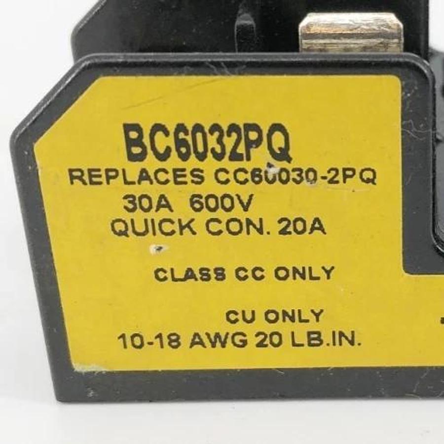 Lot of 2 New Bussmann BC6032PQ Fuse Holders 30A 600V - No Box