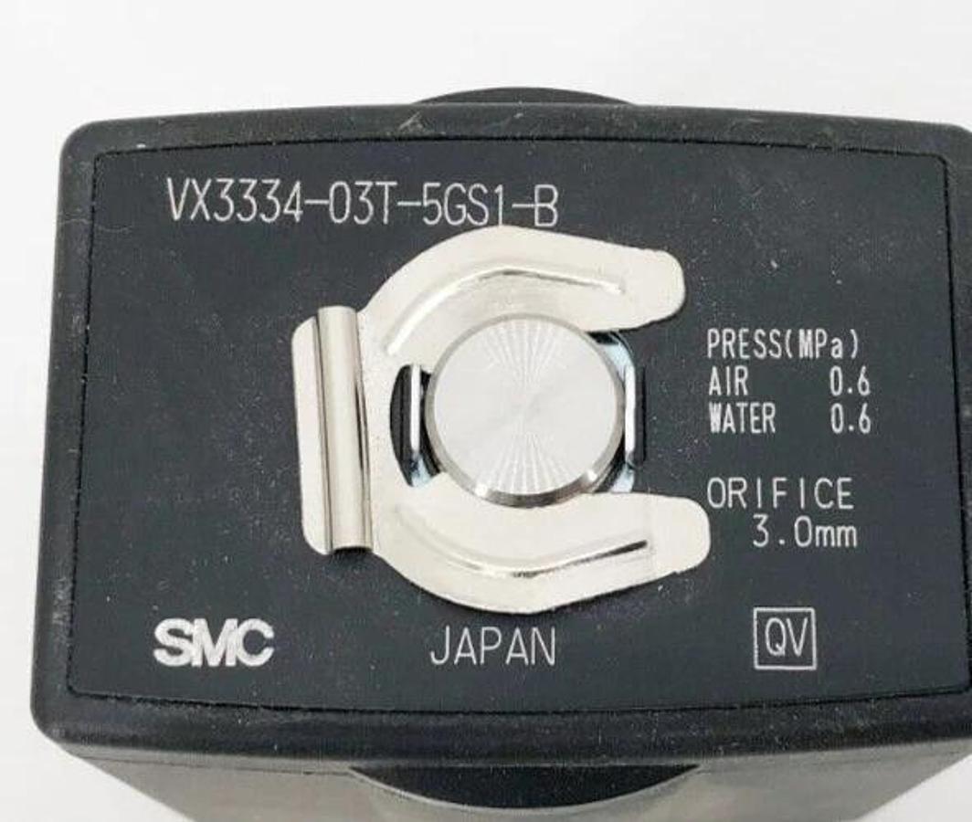 New SMC VX3334-03T-5GS1-B Solenoid Valve 3-Way 3/8" NPT 24VDC