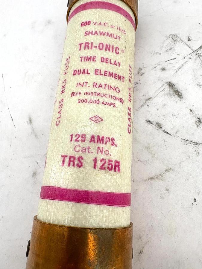New Shawmut TRS125R Class RK5 Fuse 125A 600V - No Box