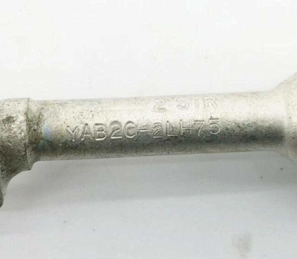 New Burndy YAB2C-2LH75 Copper Hysealug 2 Pad Holes 2 Str 612804