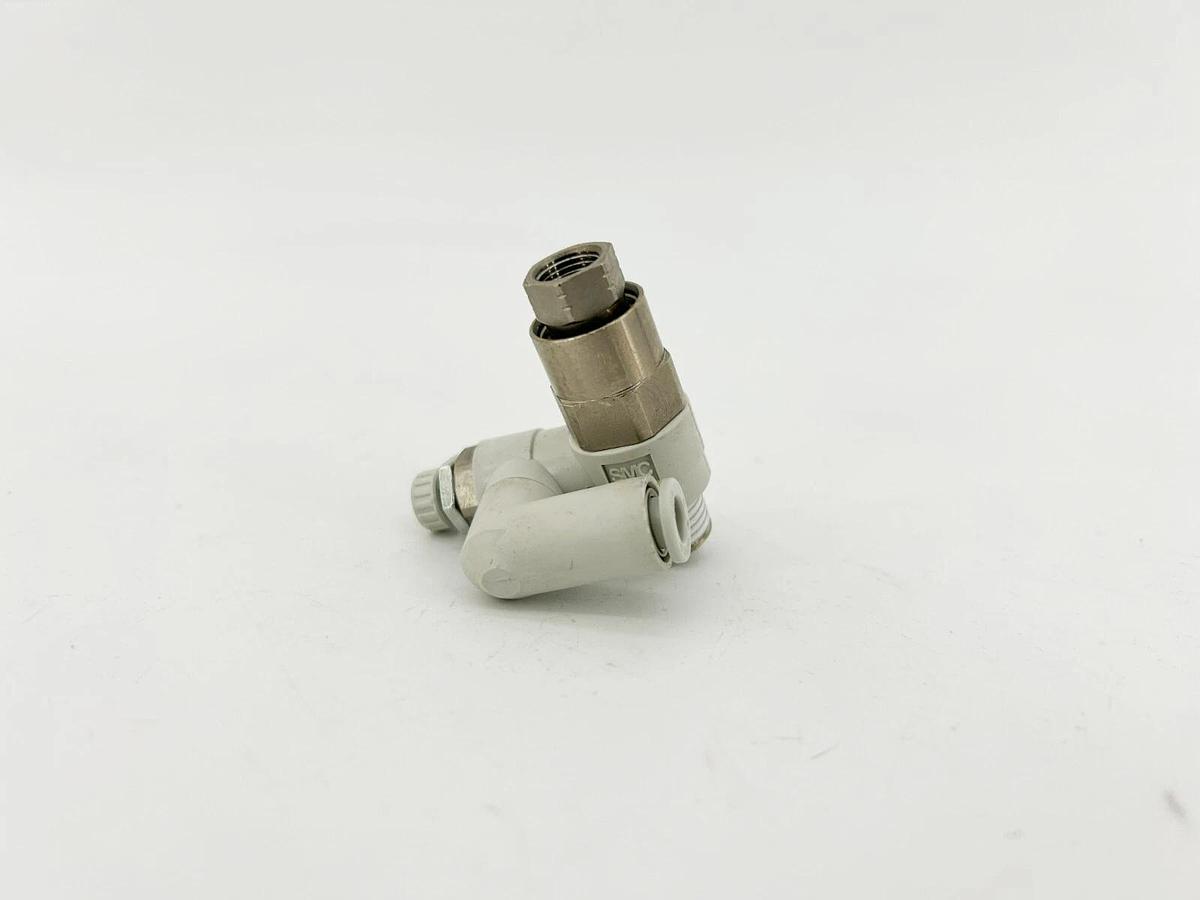 New SMC ASP430F Flow Control W/ Pilot Check Valve 1/2" Port 6mm Tube OD
